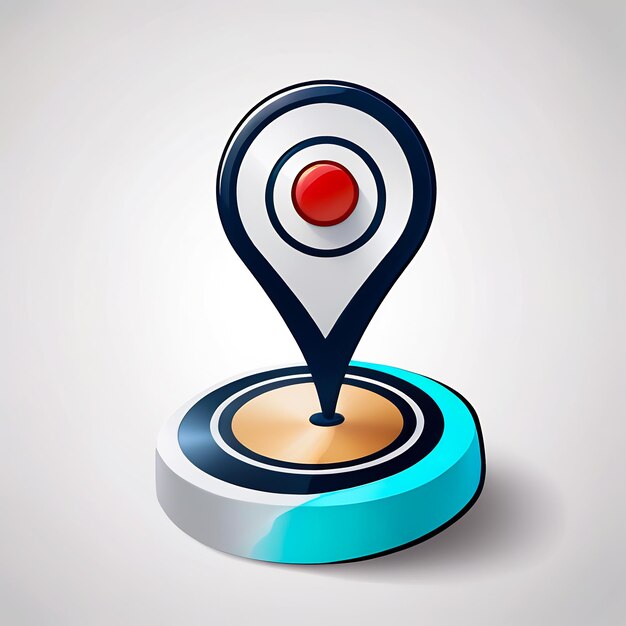 Foto 3d gps icon pin marker location map pointers