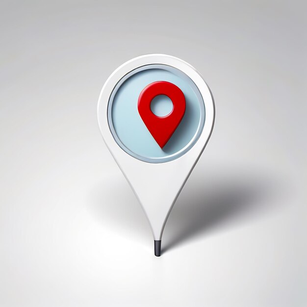 3d gps icon pin marker location map pointers