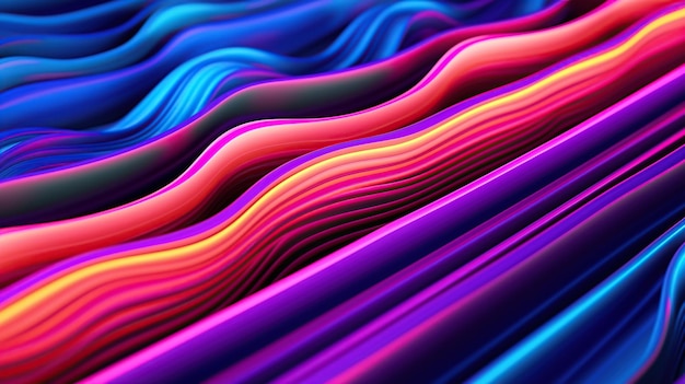 3d gradient abstract tech vaporwave style Generative AI