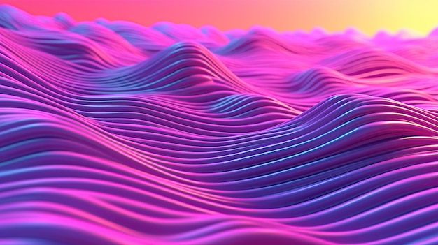 3D-gradiënt abstracte technologie vaporwave-stijl Generatieve AI