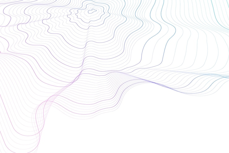 Photo 3d gradient contour line patterned background design element