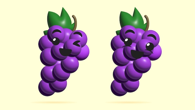 Photo 3d grape