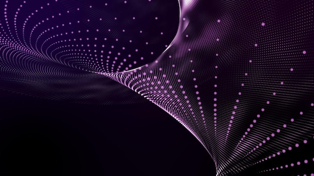 3D グラフィック 未来的な 活気に満ちた 滑らかな 光 デジタル 技術 抽象的な 背景 壁紙 サイバースペース 波 接続する 抽象的な メタバース VR 仮想現実 技術 サイバー セキュリティ デジタルの世界 ネオン