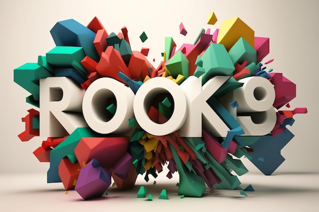 Photo a 3d graphic of the name books 9