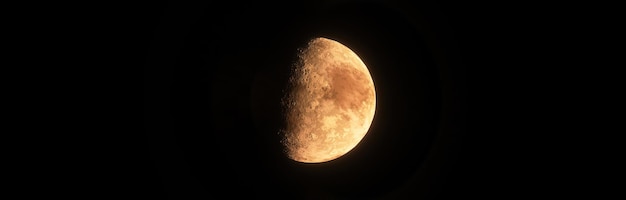 3d graphics. the moon in dark deep space