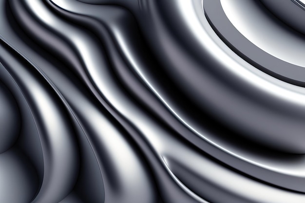 3D Gray Wavy Background