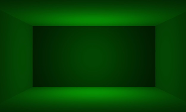 3D green Empty Room background