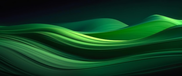 3D фон зеленые волны