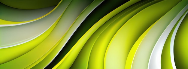 Premium Photo | 3d green waves background