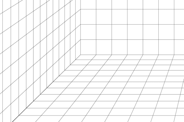 3D 격자 와이어 프레임 격자 방 배경 디자인 요소