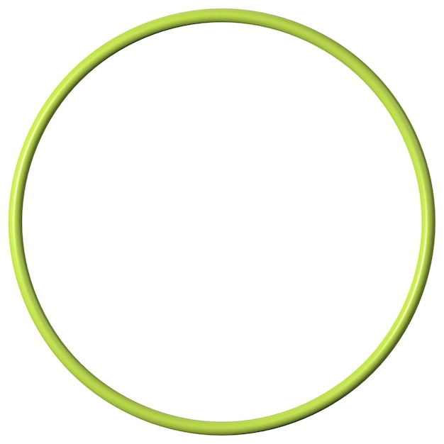 3D groene ring png geometrische clipart doorzichtige achtergrond