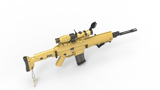 Photo 3d guns on transparent background