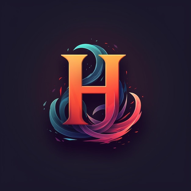 Photo 3d h logo design