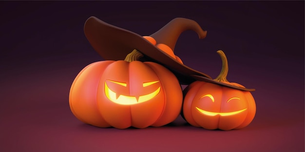 3D halloween pumpkin lantern