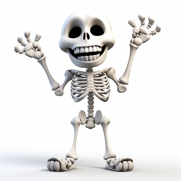 3D Halloween skelet kostuum karakter cartoon