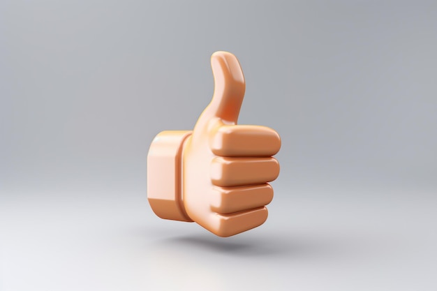 Photo 3d handlike button isolated on background