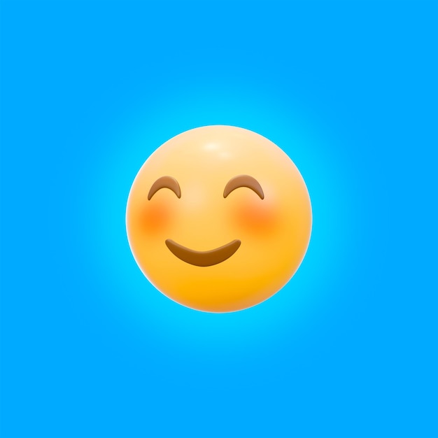 Photo 3d happy emoji