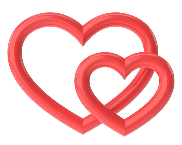 3D hart Valentijn kaart decoratie 3D illustratie