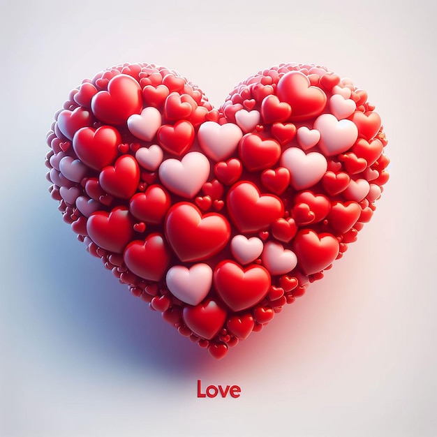 3d hart valentines dag speciaal liefdessymbool ai gegenereerd