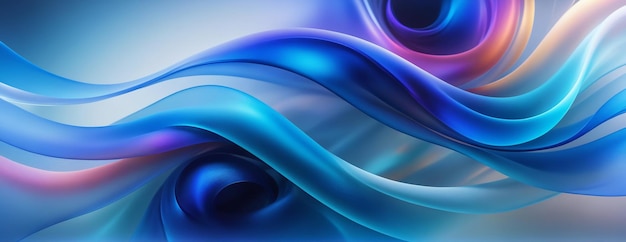 3D HD Abstract Blauwe achtergrondpapier