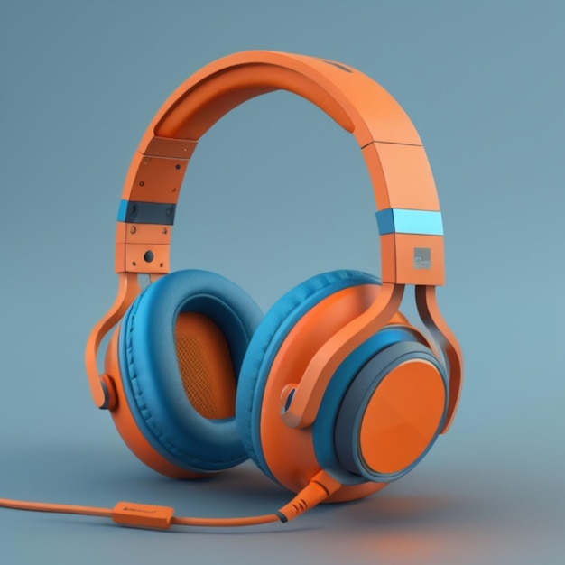 3d Headphone Icon created with generative AI