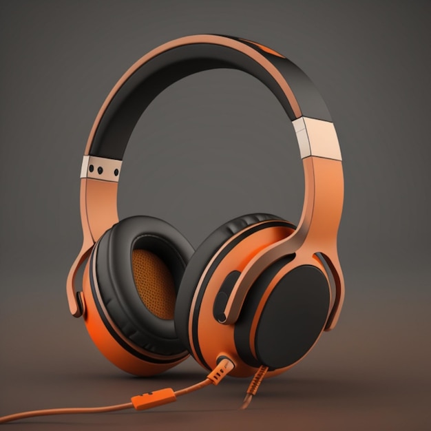 3d headphone icon created with generative AI