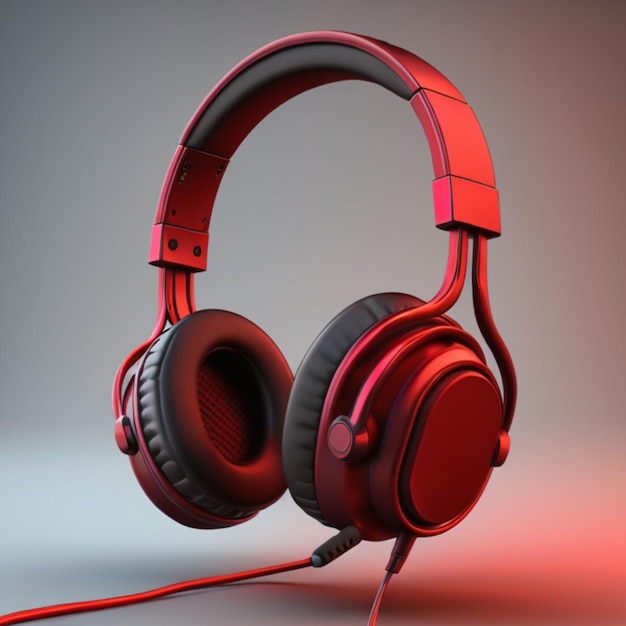 3D headphone icon created with generative AI