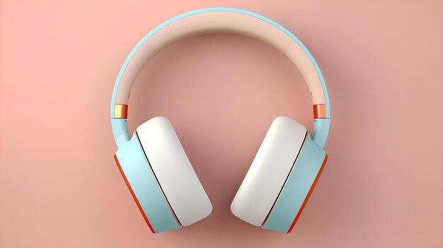 3d headphone isolated background