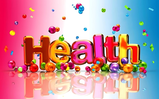 3D health text3D health