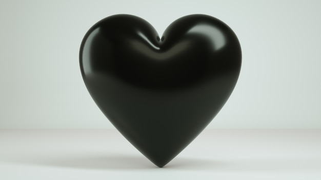 Foto il fondo bianco del cuore 3d rende