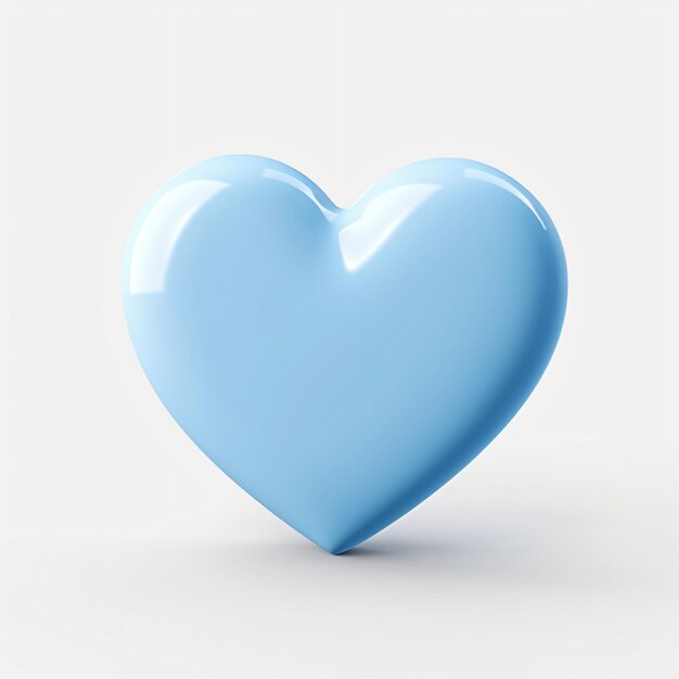 3d heart on white background