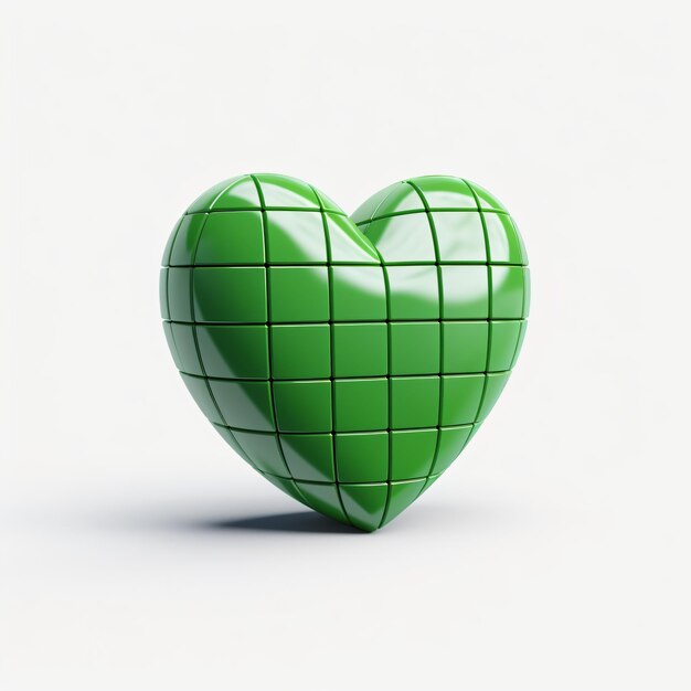 3d heart on white background