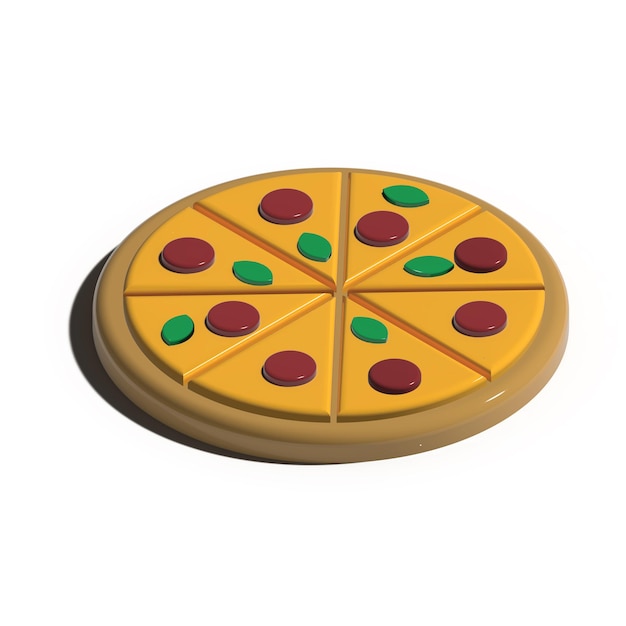 3D Heerlijke pizza render mockup