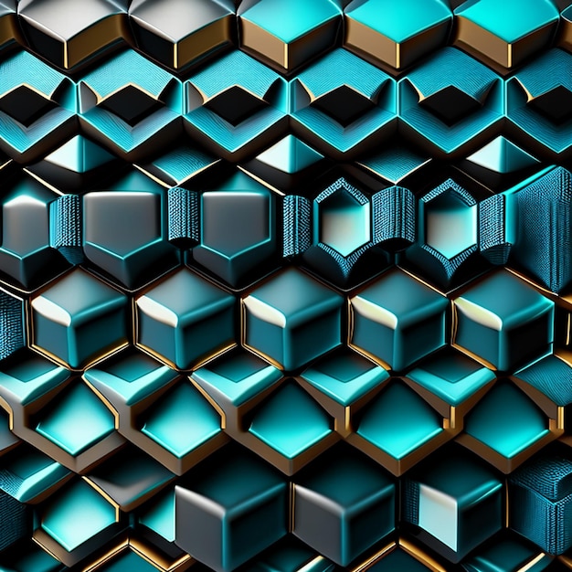 3d hexagonal panoramic background texture