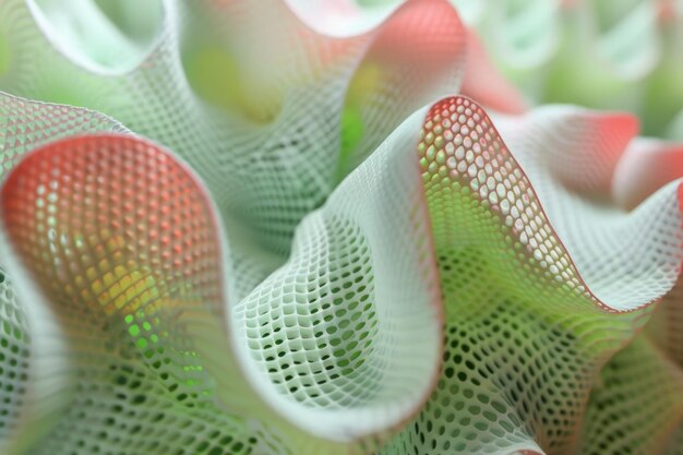 3D holografische objecten in pastelkleuren