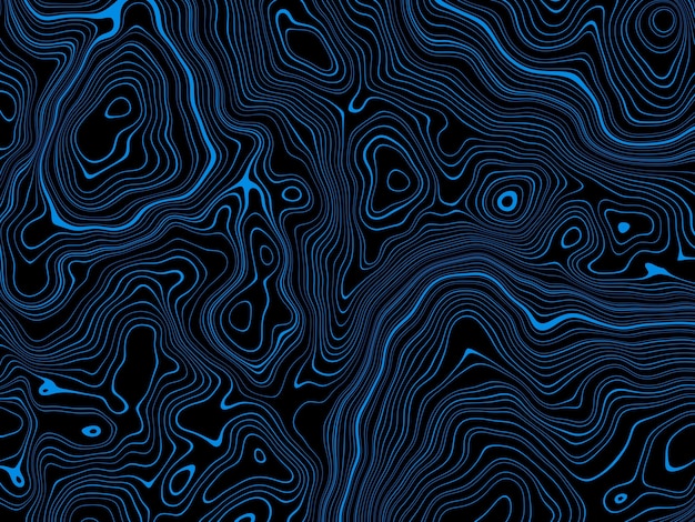 Topografia olografica 3d. strato di contorno blu. dati futuristici.