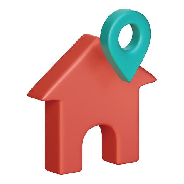 Photo 3d home delivery location icon