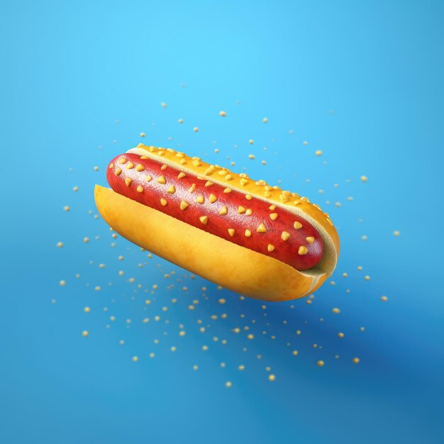 Photo 3d hotdog isolated