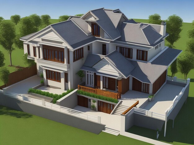Premium Photo 3d house design and rendering
