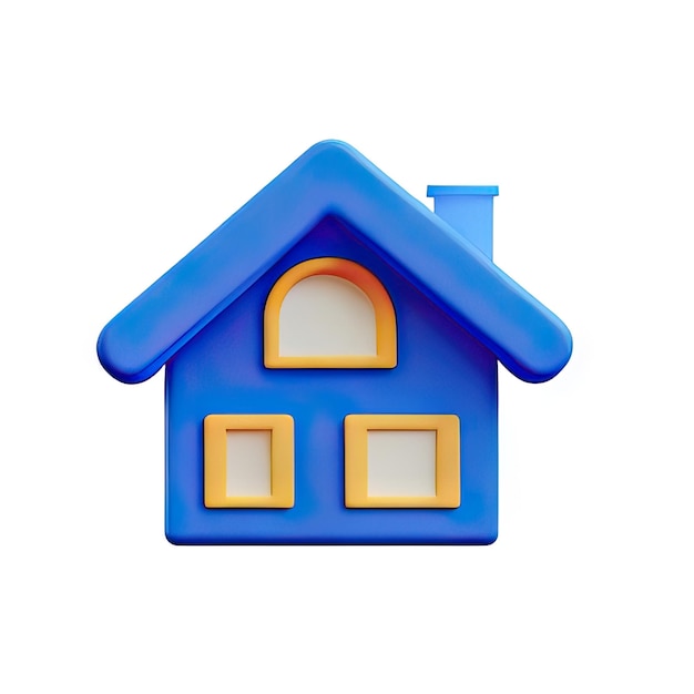 3D House Icon Illustration