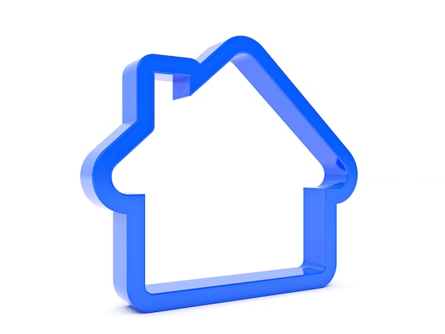 3d house shape icon with Target