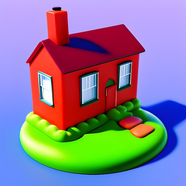 Foto una casa 3d