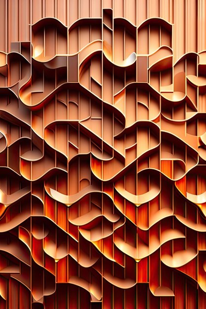 3D-houten patroonpaneel met houten achtergrond