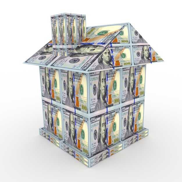 3d huis van het geld