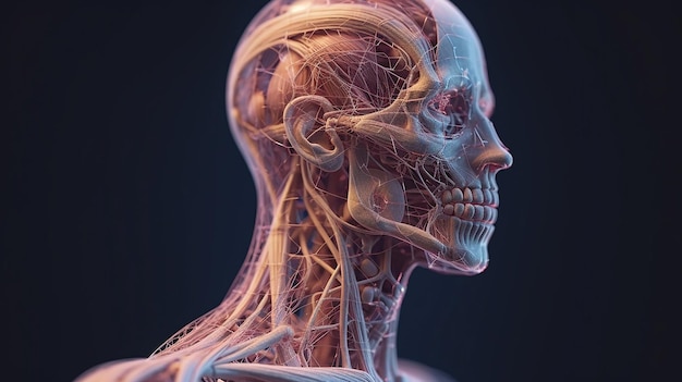 3d human full body anatomy created with generative AI