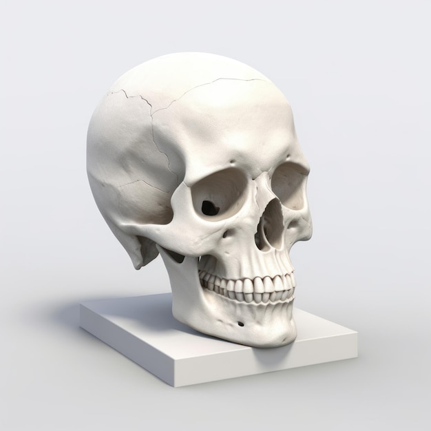 3d of human head in white