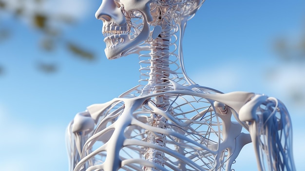 3d human skeleton photo