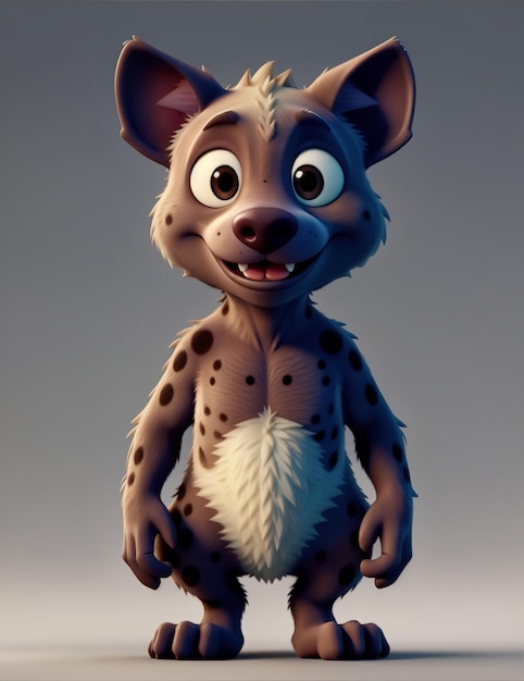 An anime portrait of an humanoid hyena