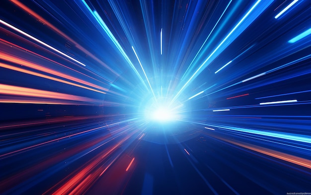 3D Hyperspace Background with Warp Tunnel Effect