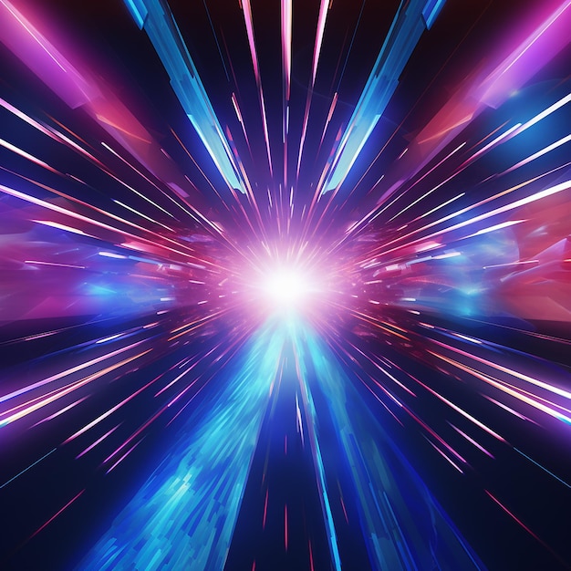 3D Hyperspace Background with Warp Tunnel Effect